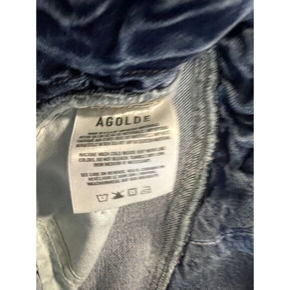 New AGOLDE Riya Elasticated High Rise Peg Jeans - Picture 10 of 11